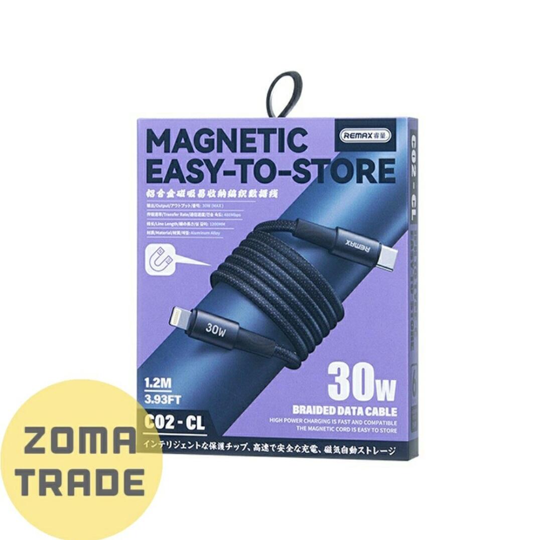 REMAX ALUMINUM MAGNETIC IPHONE PD CABLE 30W 1.2M CL CB02