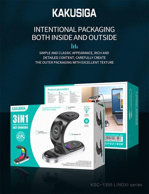 KAKUSIGA 3-IN-1 WIRELESS CHARGING STATION 22.5W MAX KSC1355